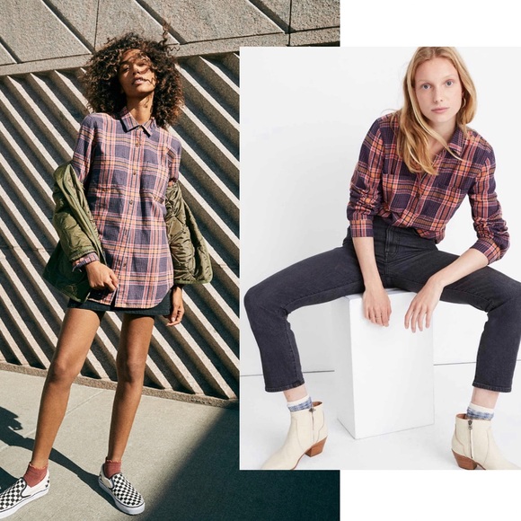 ⭐️Weekend Sale⭐️ MADEWELL NWT Plaid Flannel Shirt - Picture 3 of 9